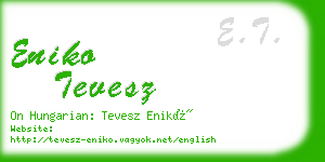 eniko tevesz business card